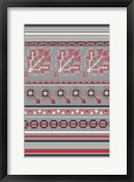 Framed Nordic Cross Stitch Gray