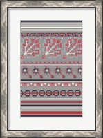 Framed Nordic Cross Stitch Gray