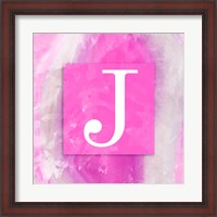 Framed Watercolor Agate Monogram (J)