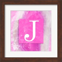 Framed Watercolor Agate Monogram (J)