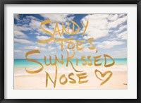 Framed Sandy Toes, Sun Kissed Nose