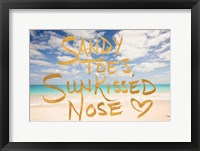 Framed Sandy Toes, Sun Kissed Nose