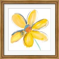 Framed Yellow Summer Daisy