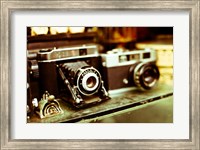 Framed Vintage Cameras