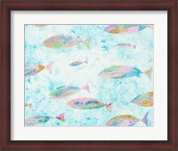 Framed Aqua Blue Fishy