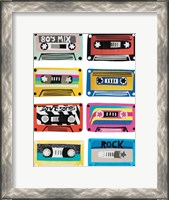 Framed Retro Mix Tapes