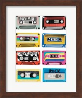 Framed Retro Mix Tapes