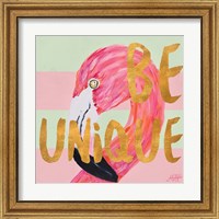 Framed 'Be Wild and Unique I' border=