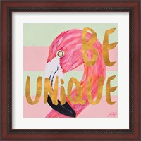Framed 'Be Wild and Unique I' border=