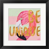 Be Wild and Unique I Framed Print