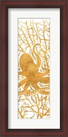 Framed Sealife on Gold I