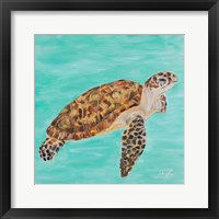 Framed 'Sea Turtle I' border=