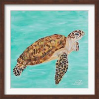 Framed 'Sea Turtle I' border=