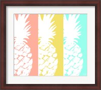 Framed Modern Pineapple Trio