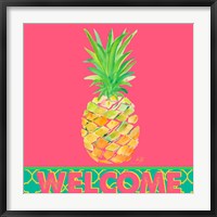 Framed Punchy Pineapple Welcome