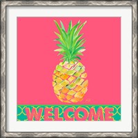 Framed Punchy Pineapple Welcome