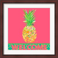 Framed Punchy Pineapple Welcome
