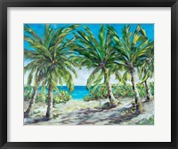 Framed Tropical Palm Tree Paradise