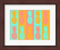Framed Vibrant Pineapples Fiesta