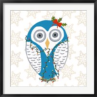 Framed Christmas Owl I