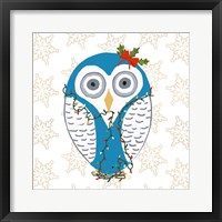 Framed Christmas Owl I