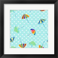 Framed Beach Umbrellas on Dots