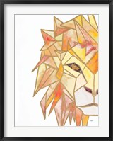 Framed Retro Lion