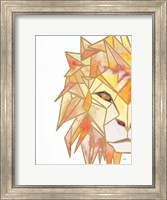 Framed Retro Lion