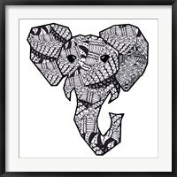 Framed Retro Elephant