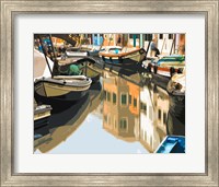 Framed Burano Boats