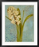 Framed Hyacinth on Teal I