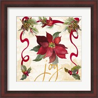 Framed Christmas Poinsettia Ribbon IV