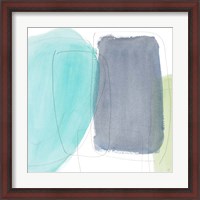 Framed Teal and Grey Abstract I
