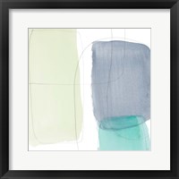 Framed 'Teal and Grey Abstract II' border=