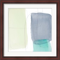 Framed Teal and Grey Abstract II