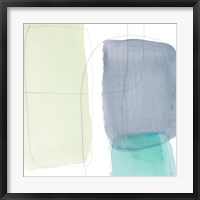 Framed Teal and Grey Abstract II