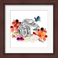Framed Camera Sketch on Fall Floral II