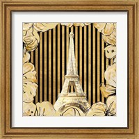 Framed 'Golden Paris I' border=