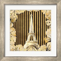 Framed 'Golden Paris I' border=