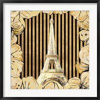 Framed Golden Paris I
