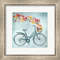 Framed 'Floral Day Bike II' border=