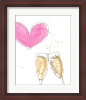 Framed Champagne Heart