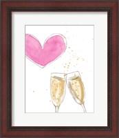 Framed Champagne Heart