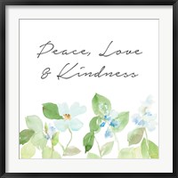 Framed Peace Love & Kindness
