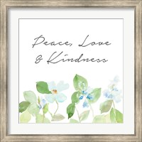 Framed Peace Love & Kindness