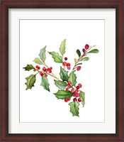 Framed Holly Branches II