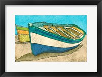 Framed Blue Rowboat