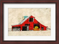 Framed Red Barn