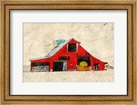 Framed Red Barn