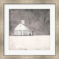Framed Farmhouse under Grey Skies